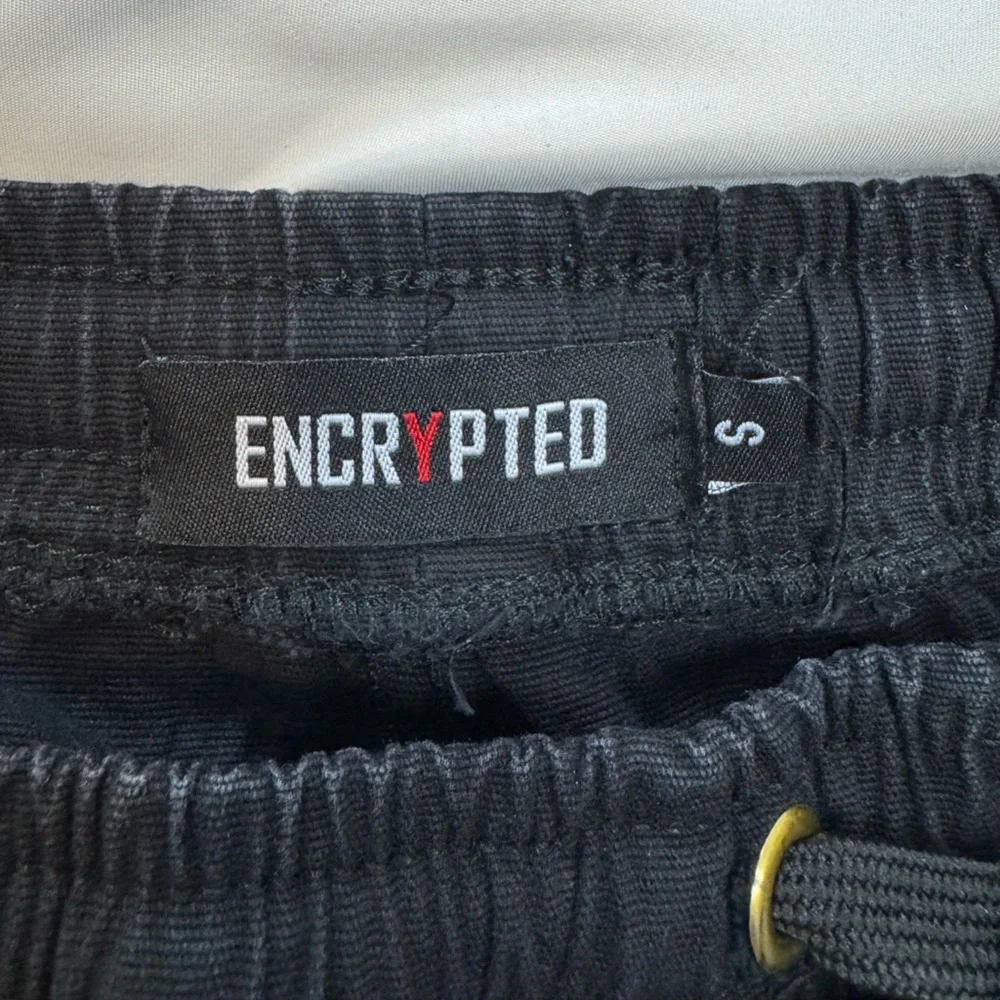 Men's Black Cargo Pants with Gold Zipper Accents